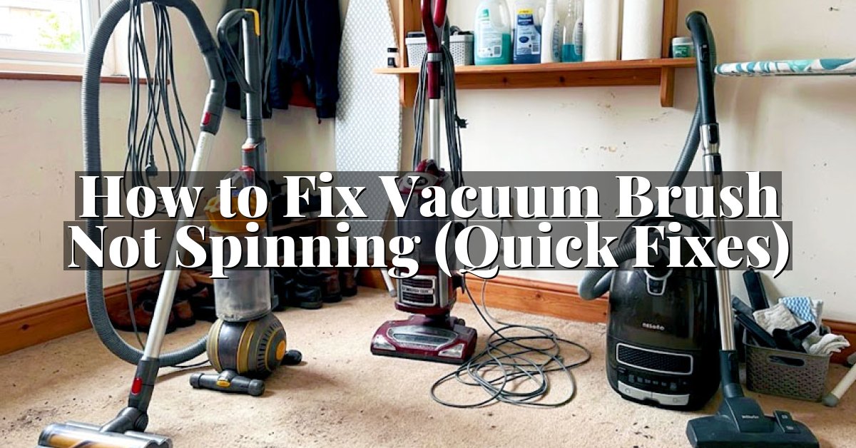 How to Fix Vacuum Brush Not Spinning (Quick Fixes)
