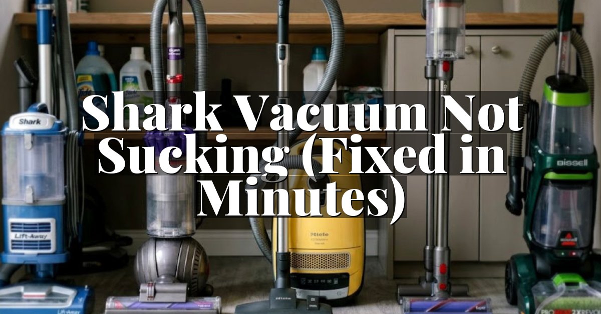 Shark Vacuum Not Sucking (Fixed in Minutes)