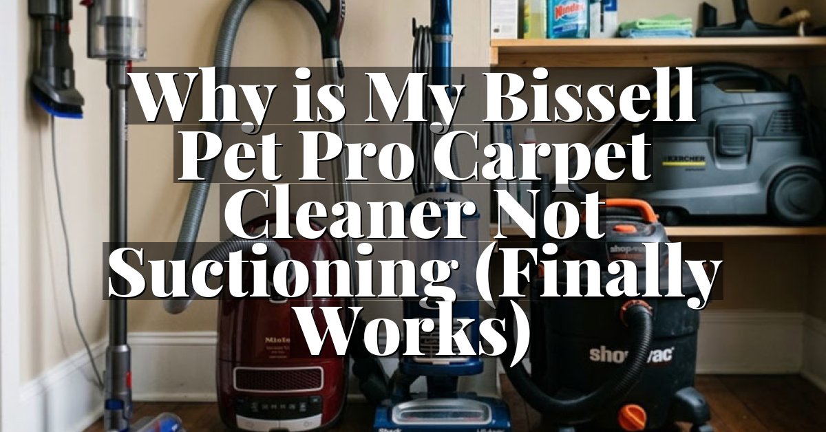 Why is My Bissell Pet Pro Carpet Cleaner Not Suctioning (Finally Works)