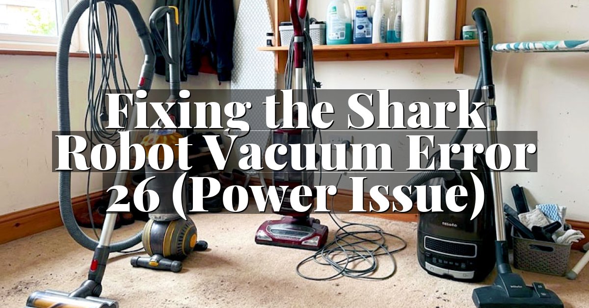 Fixing the Shark Robot Vacuum Error 26 (Power Issue)
