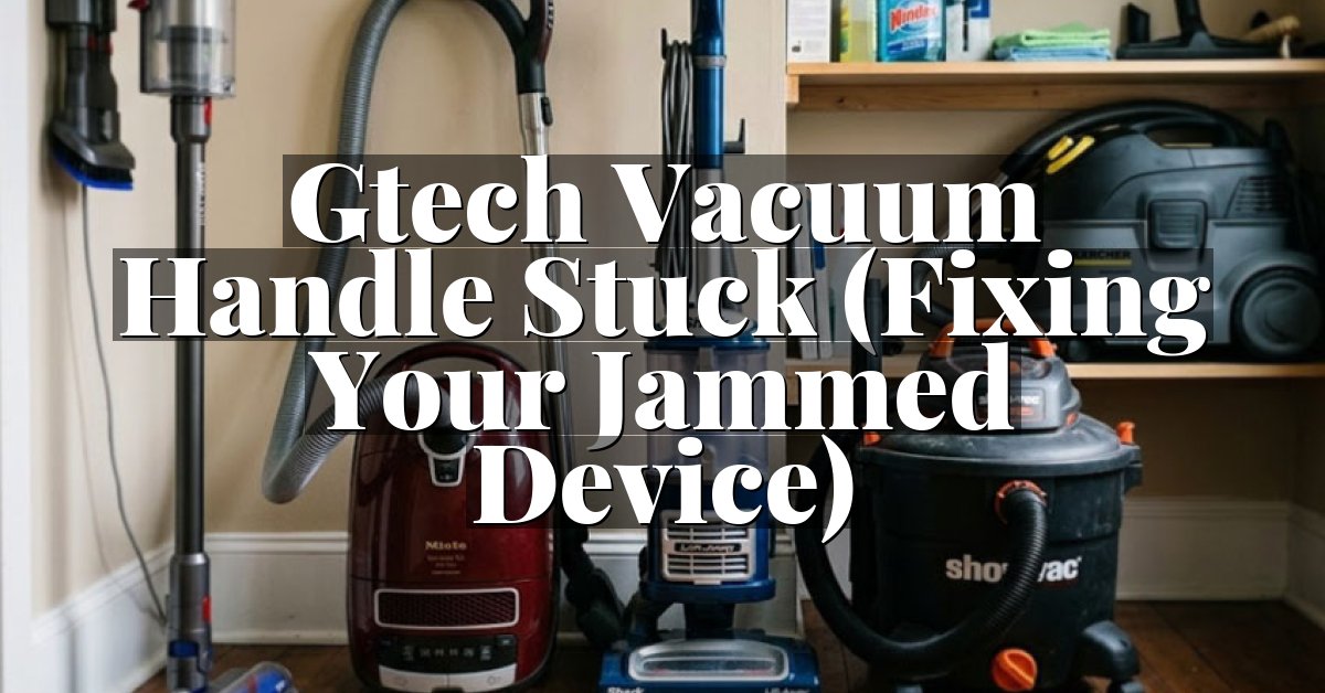 Gtech Vacuum Handle Stuck (Fixing Your Jammed Device)