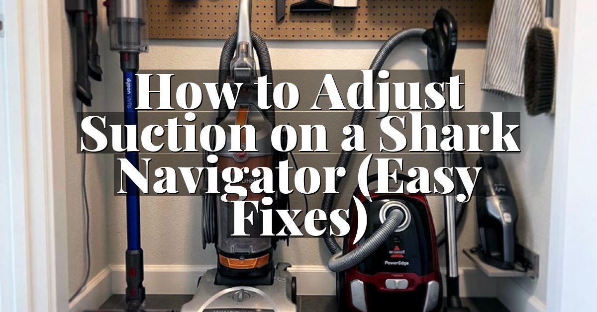 How to Adjust Suction on a Shark Navigator (Easy Fixes)