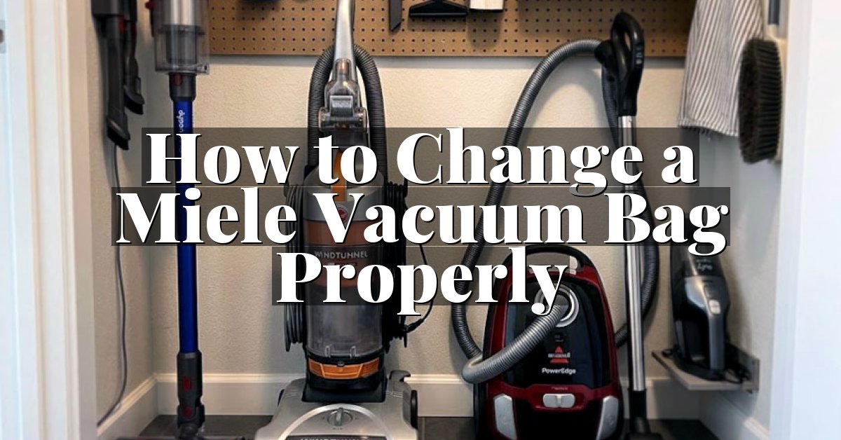How to Change a Miele Vacuum Bag Properly