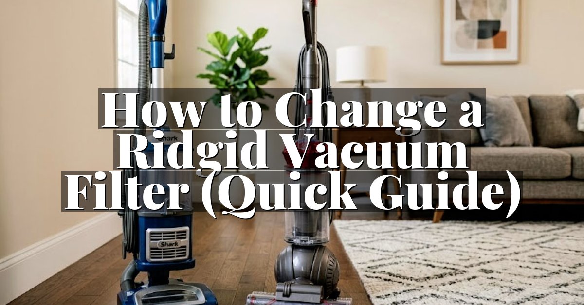 How to Change a Ridgid Vacuum Filter (Quick Guide)