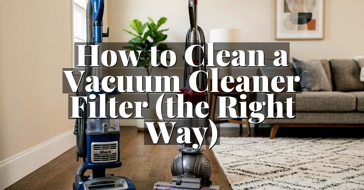 How to Clean a Vacuum Cleaner Filter (the Right Way)
