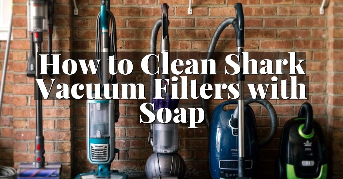 How to Clean Shark Vacuum Filters with Soap