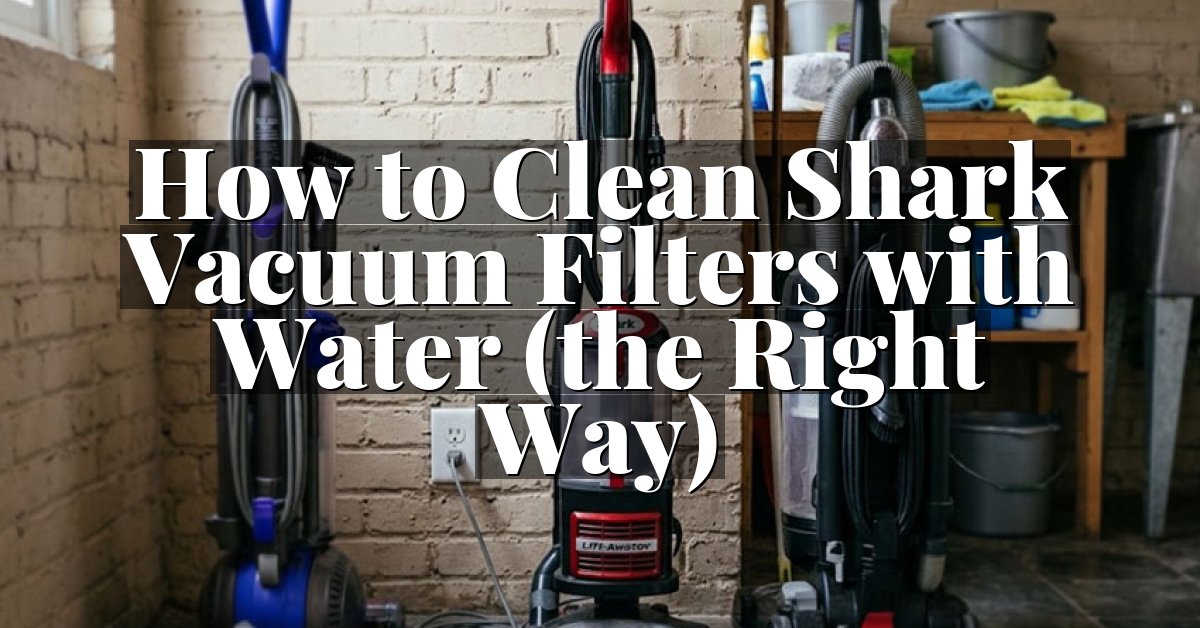 How to Clean Shark Vacuum Filters with Water (the Right Way)