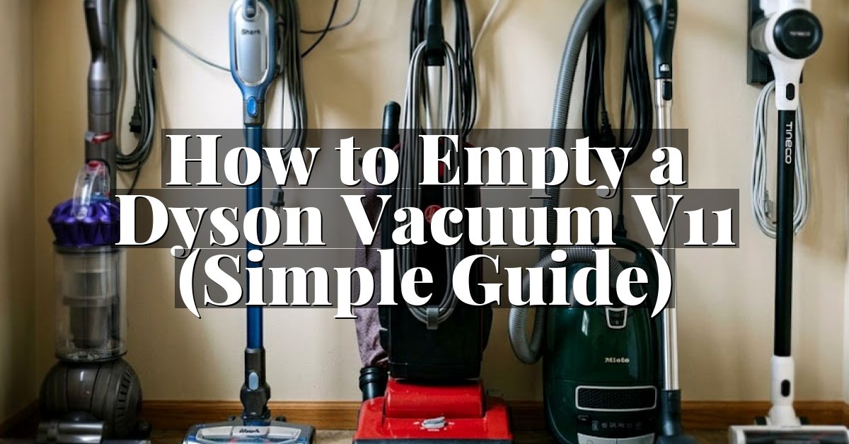 How to Empty a Dyson Vacuum V11 (Simple Guide)