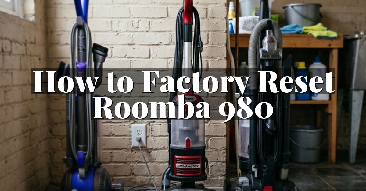How to Factory Reset Roomba 980
