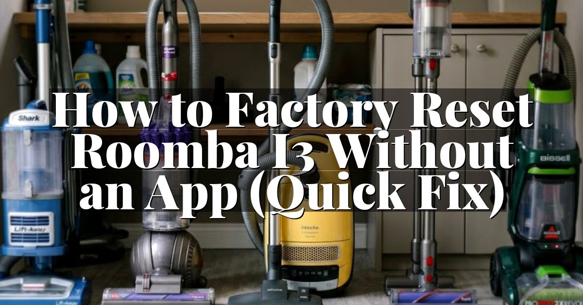 How to Factory Reset Roomba I3 Without an App (Quick Fix)