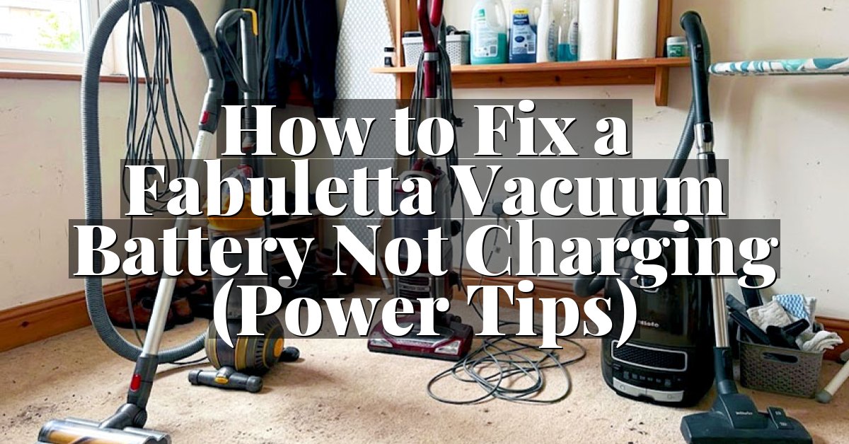 How to Fix a Fabuletta Vacuum Battery Not Charging (Power Tips)