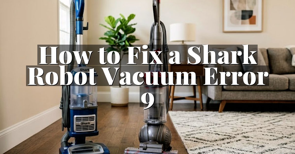 How to Fix a Shark Robot Vacuum Error 9