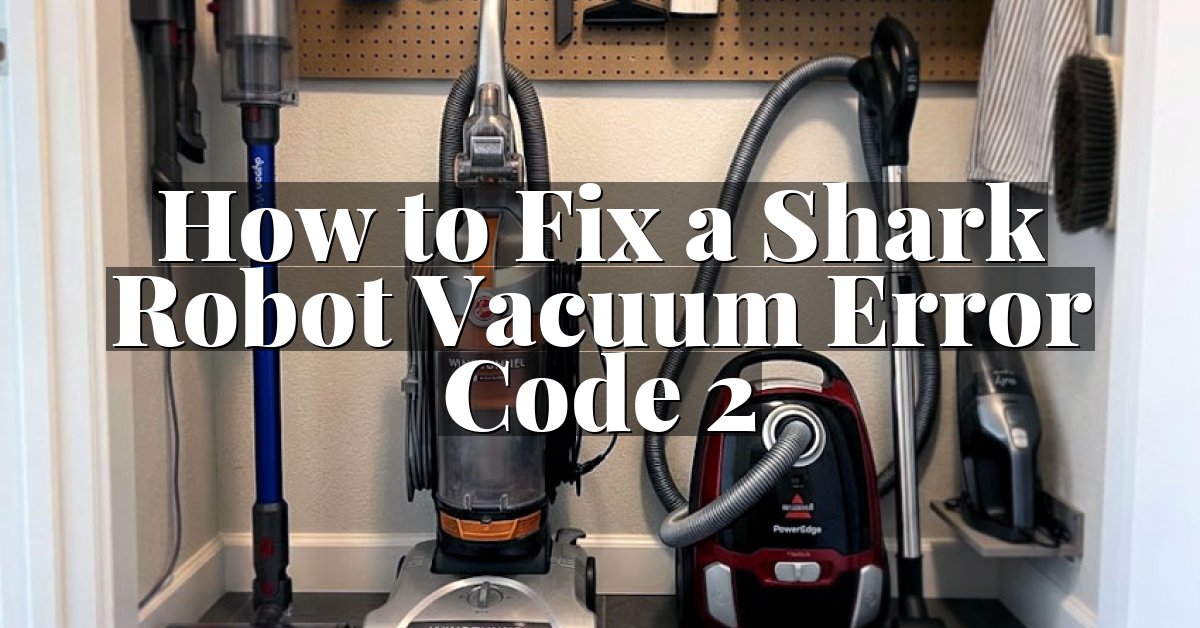 How to Fix a Shark Robot Vacuum Error Code 2