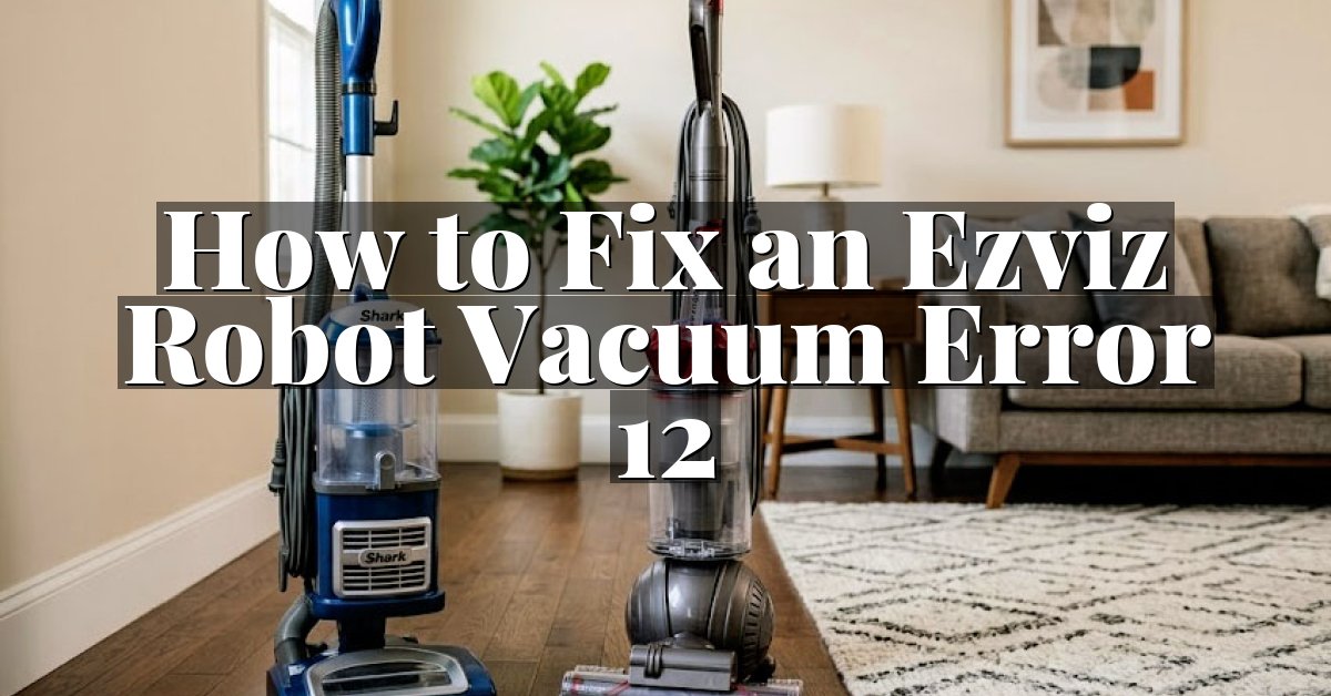How to Fix an Ezviz Robot Vacuum Error 12