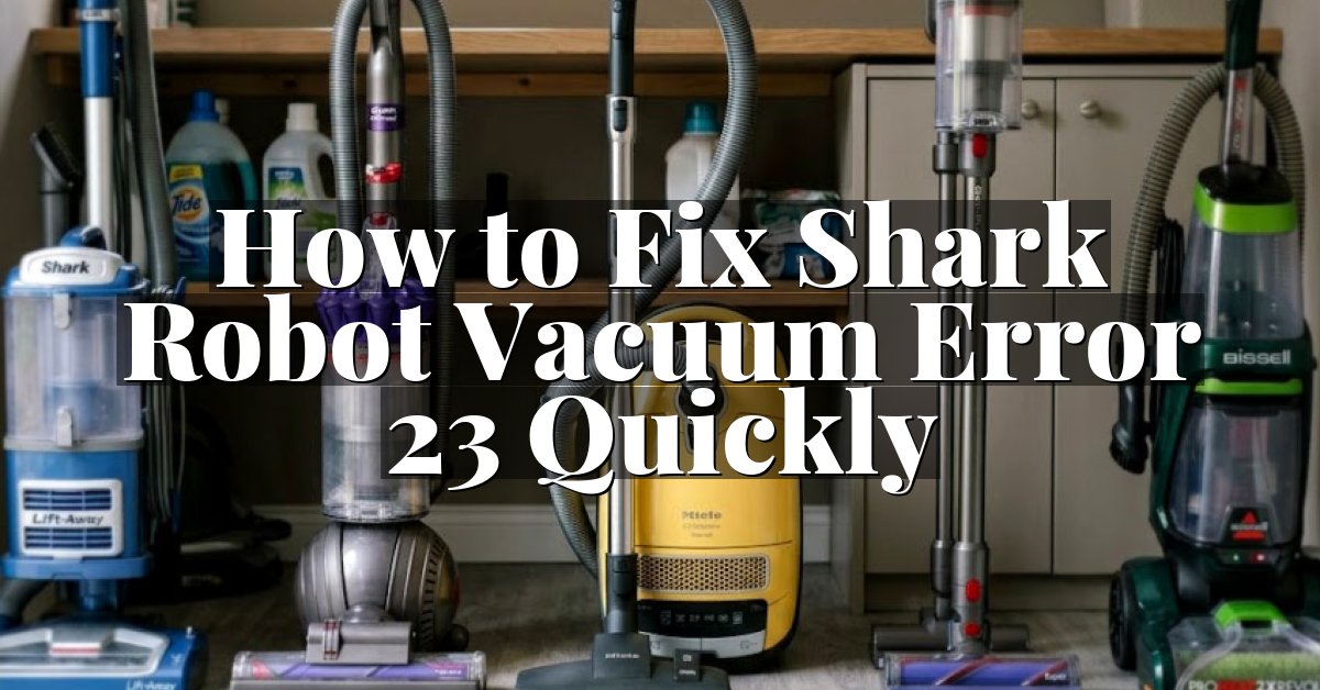 How to Fix Shark Robot Vacuum Error 23 Quickly