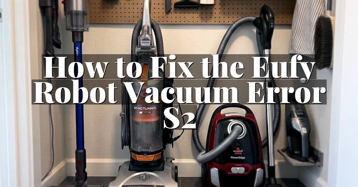 How to Fix the Eufy Robot Vacuum Error S2
