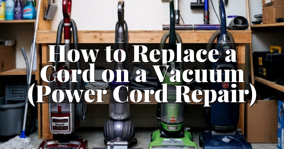 How to Replace a Cord on a Vacuum (Power Cord Repair)