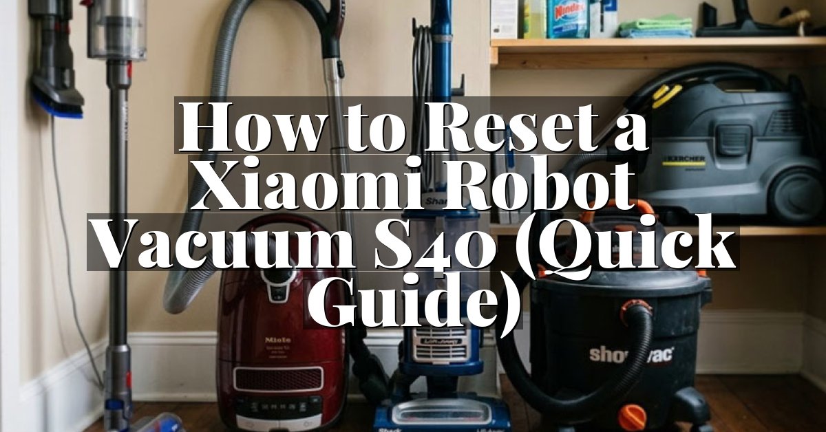 How to Reset a Xiaomi Robot Vacuum S40 (Quick Guide)