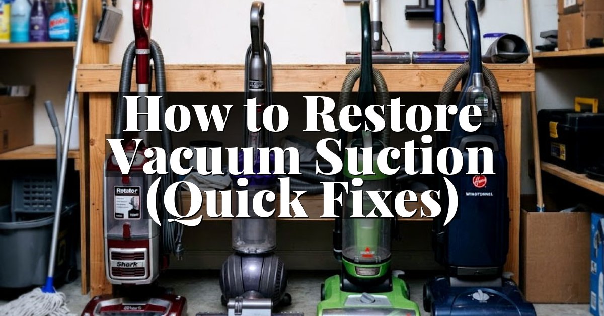 How to Restore Vacuum Suction (Quick Fixes)