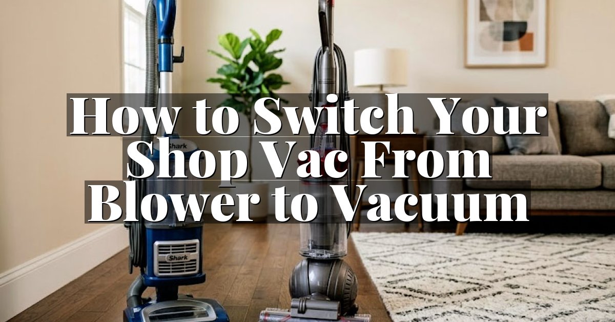 How to Switch Your Shop Vac From Blower to Vacuum