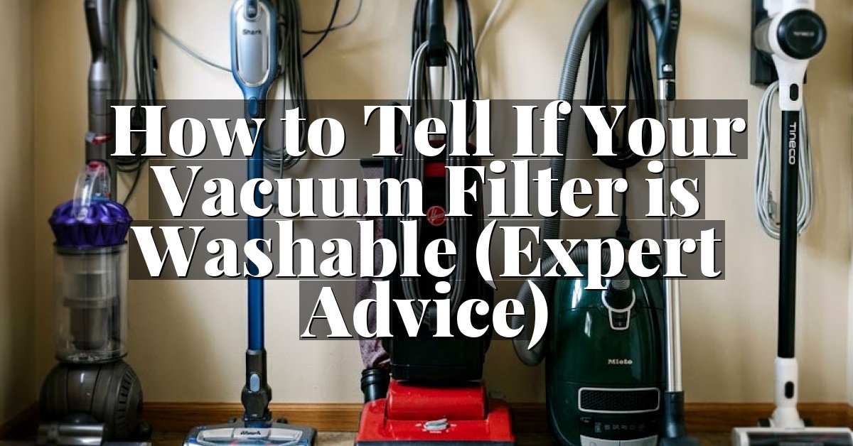 How to Tell If Your Vacuum Filter is Washable (Expert Advice)