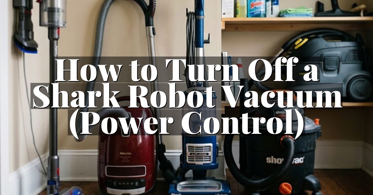 How to Turn Off a Shark Robot Vacuum (Power Control)