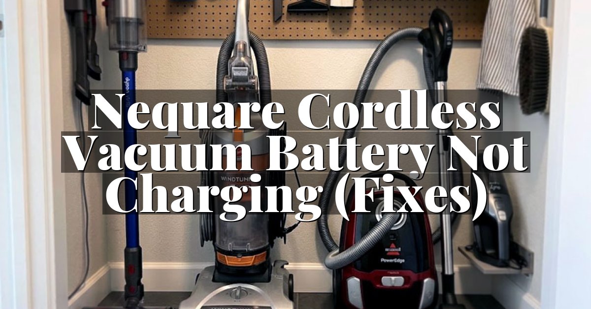 Nequare Cordless Vacuum Battery Not Charging (Fixes)