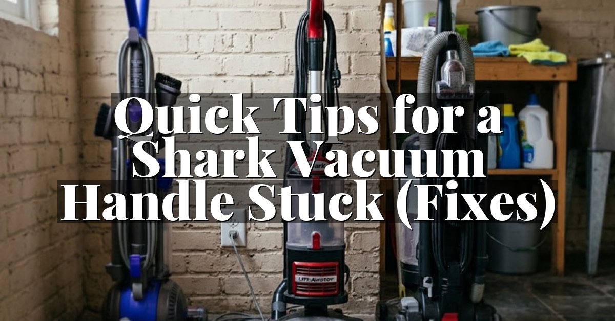 Quick Tips for a Shark Vacuum Handle Stuck (Fixes)