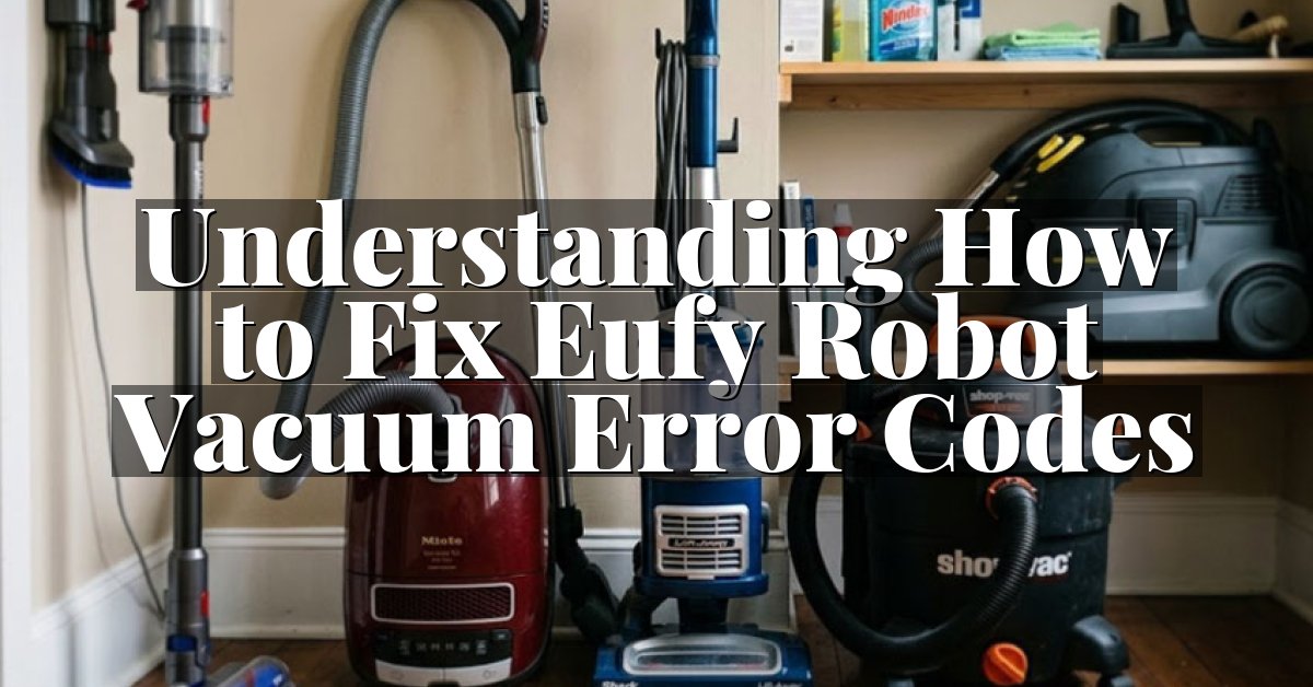 Understanding How to Fix Eufy Robot Vacuum Error Codes