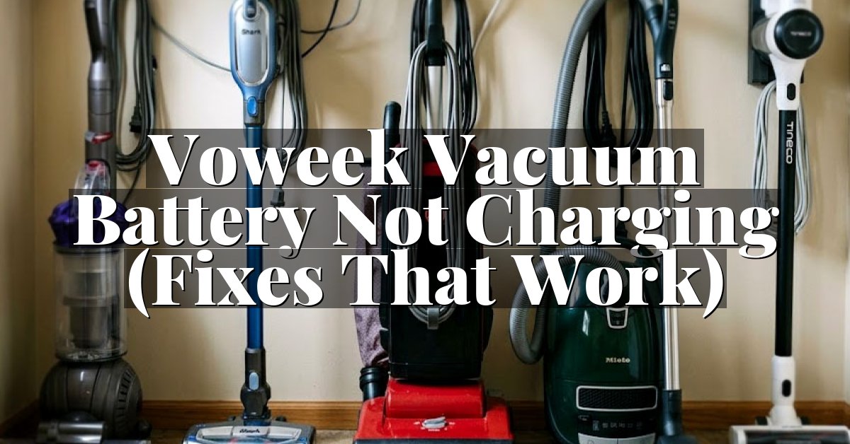 Voweek Vacuum Battery Not Charging (Fixes That Work)