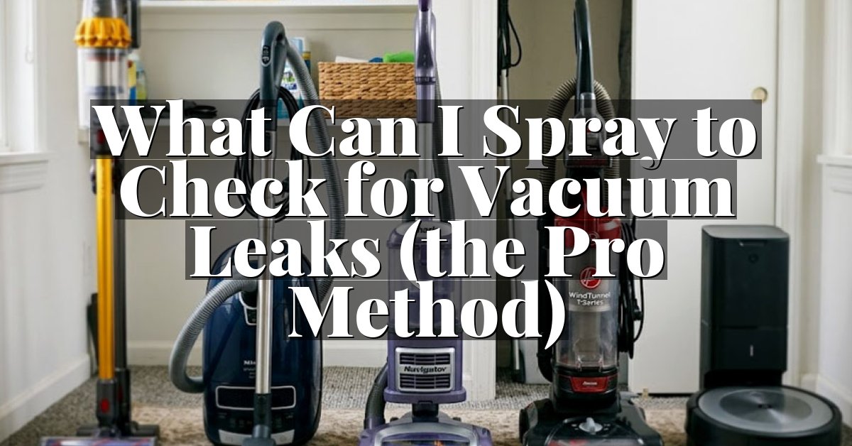 What Can I Spray to Check for Vacuum Leaks (the Pro Method)
