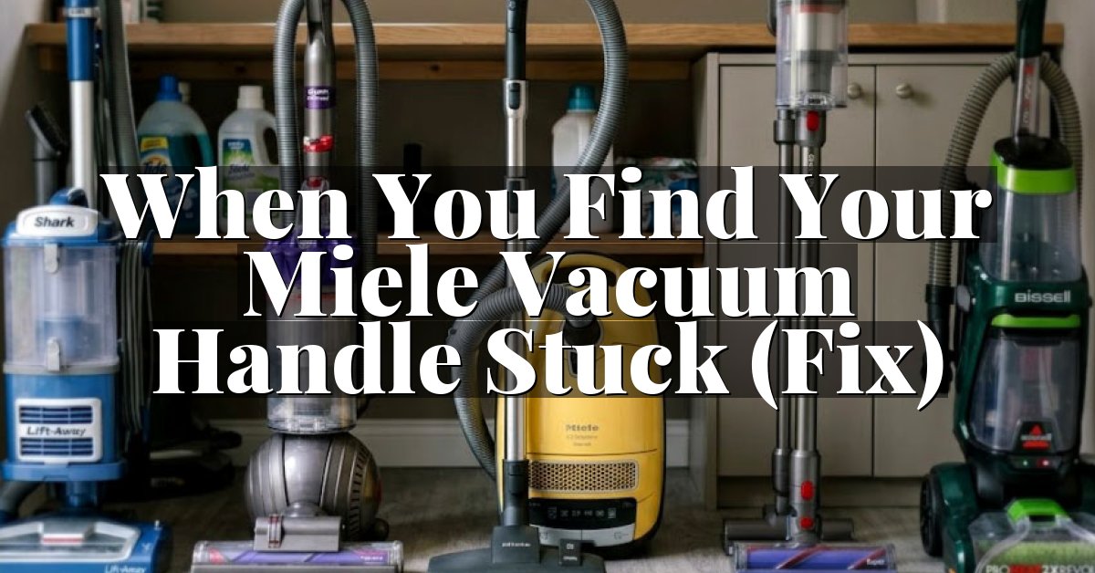 When You Find Your Miele Vacuum Handle Stuck (Fix)