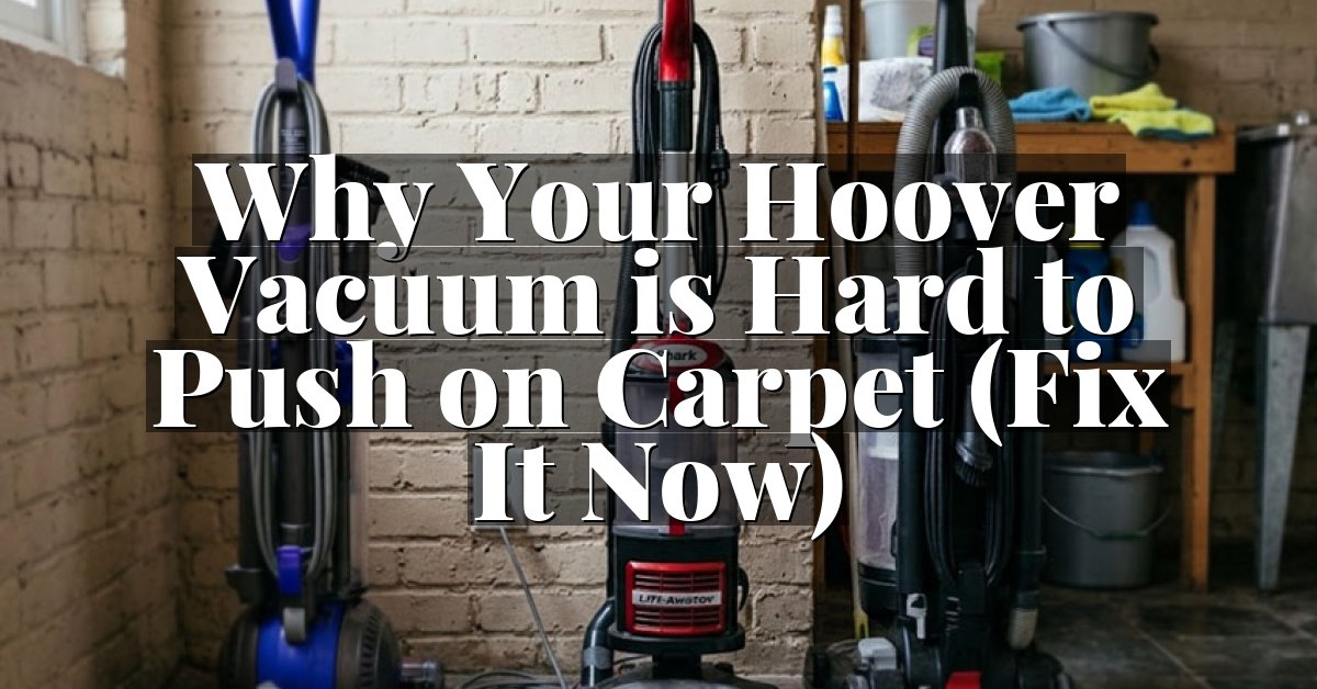 Why Your Hoover Vacuum is Hard to Push on Carpet (Fix It Now)