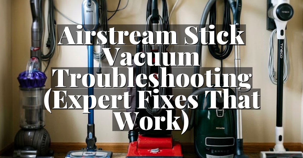 Airstream Stick Vacuum Troubleshooting (Expert Fixes That Work)