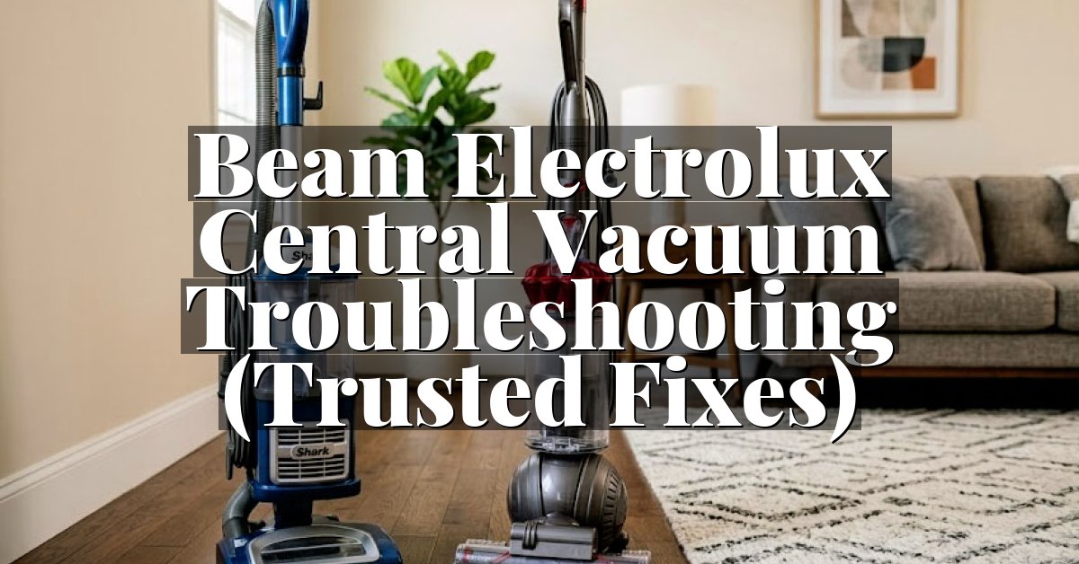 Beam Electrolux Central Vacuum Troubleshooting (Trusted Fixes)