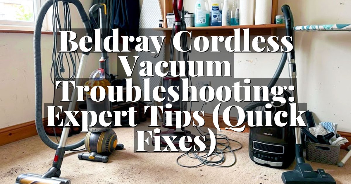 Beldray Cordless Vacuum Troubleshooting: Expert Tips (Quick Fixes)