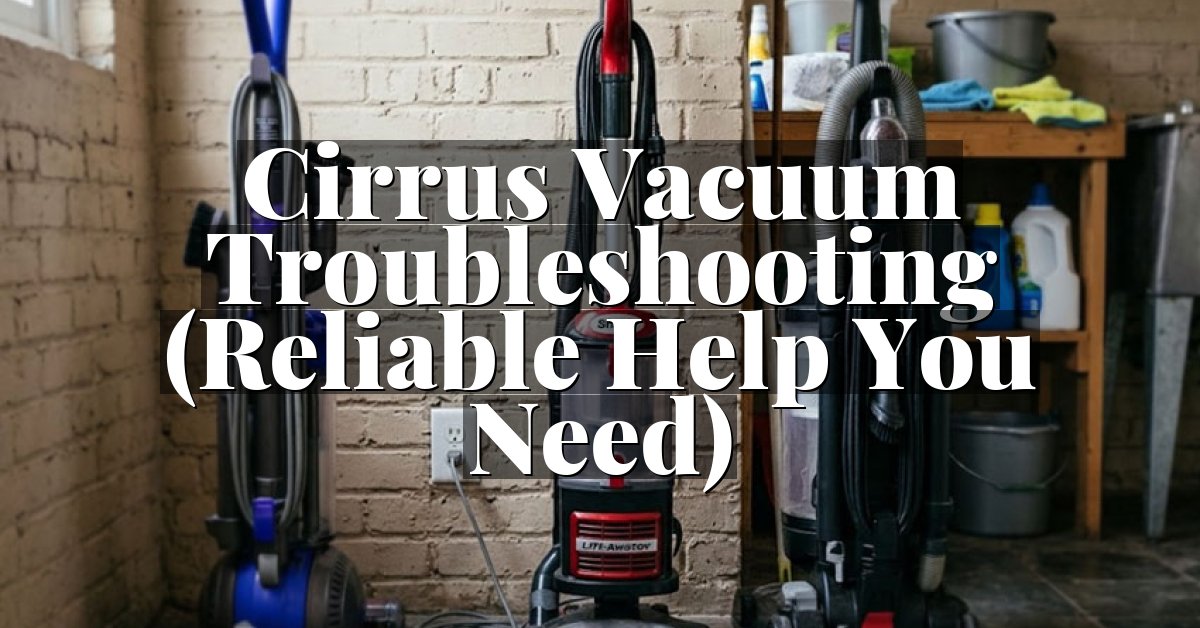 Cirrus Vacuum Troubleshooting (Reliable Help You Need)