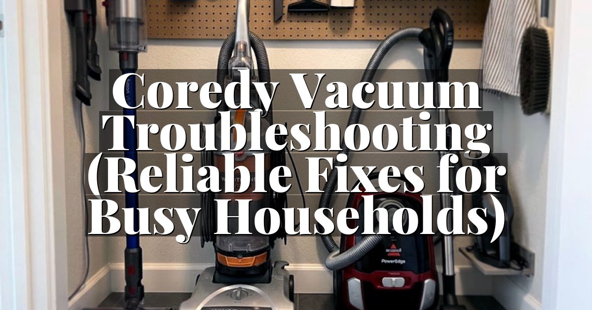 Coredy Vacuum Troubleshooting (Reliable Fixes for Busy Households)