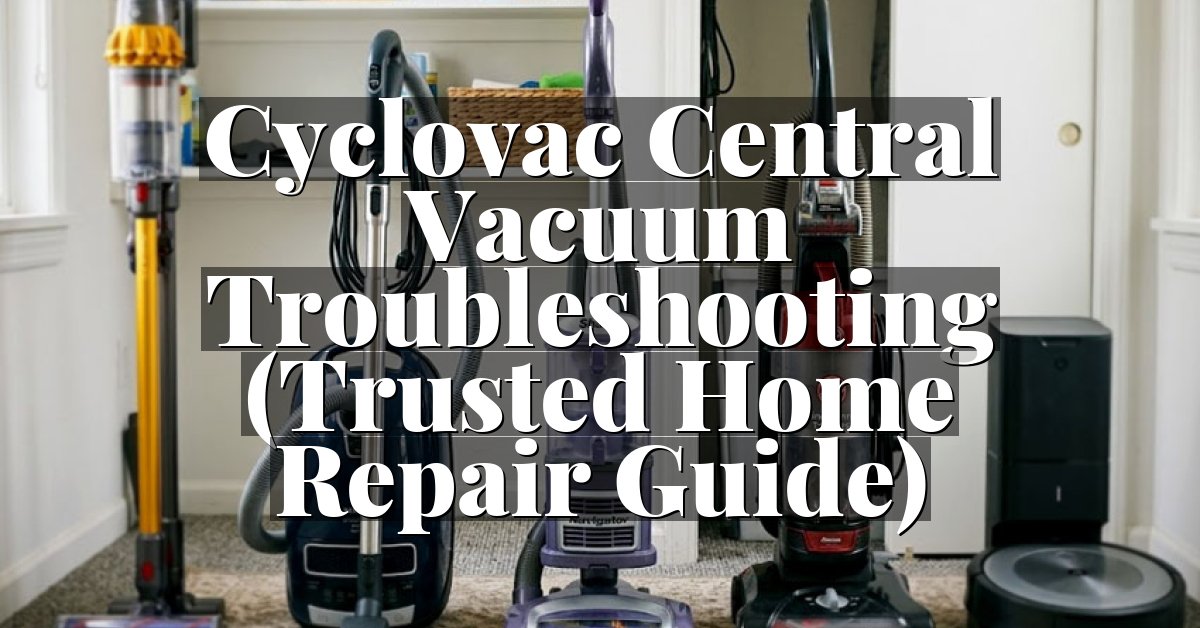 Cyclovac Central Vacuum Troubleshooting (Trusted Home Repair Guide)
