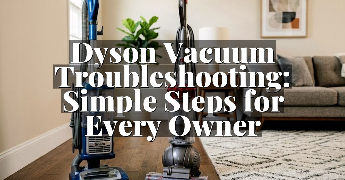 Dyson Vacuum Troubleshooting: Simple Steps for Every Owner