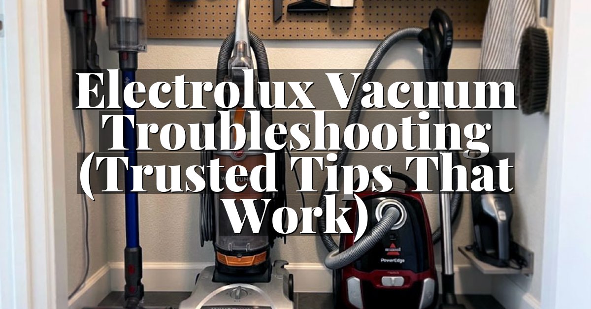 Electrolux Vacuum Troubleshooting (Trusted Tips That Work)