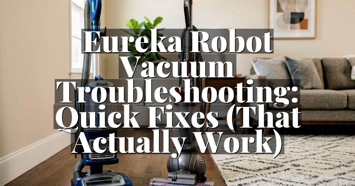 Eureka Robot Vacuum Troubleshooting: Quick Fixes (That Actually Work)