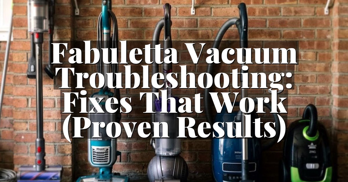 Fabuletta Vacuum Troubleshooting: Fixes That Work (Proven Results)