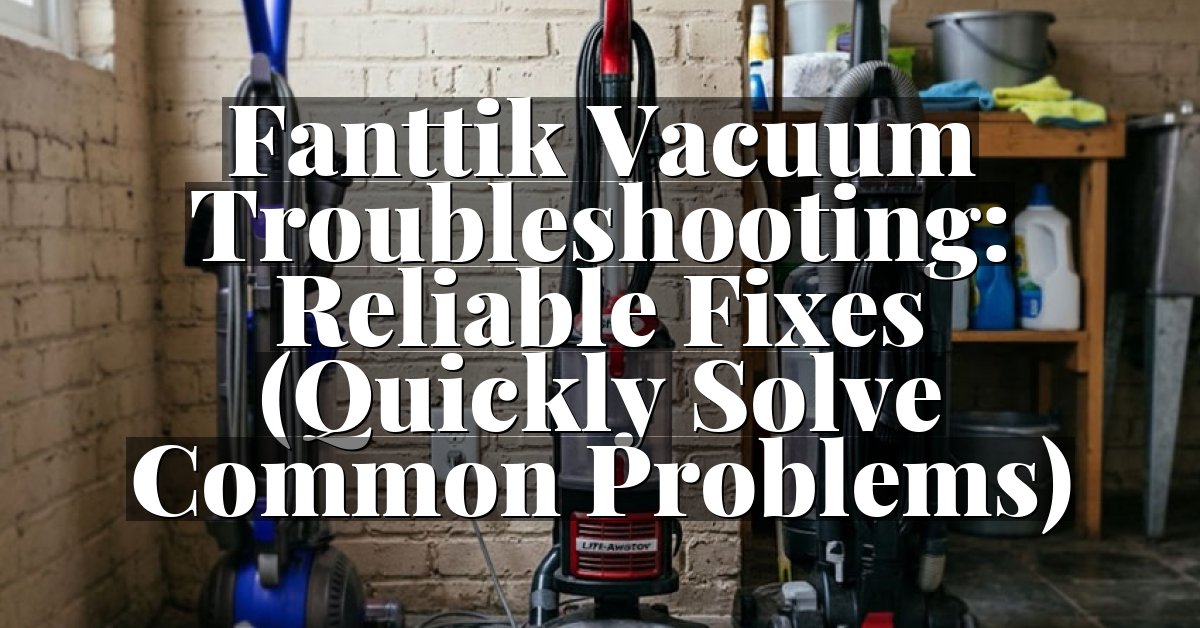 Fanttik Vacuum Troubleshooting: Reliable Fixes (Quickly Solve Common Problems)
