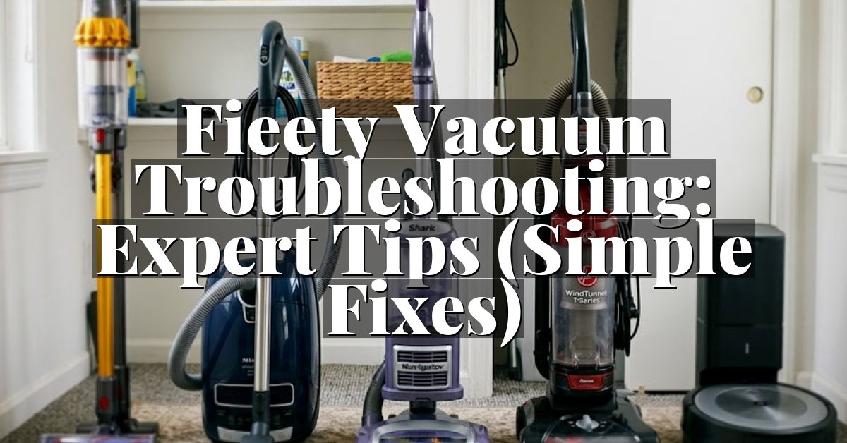 Fieety Vacuum Troubleshooting: Expert Tips (Simple Fixes)