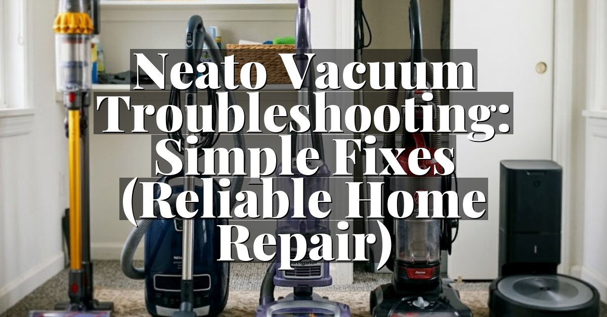 Neato Vacuum Troubleshooting: Simple Fixes (Reliable Home Repair)