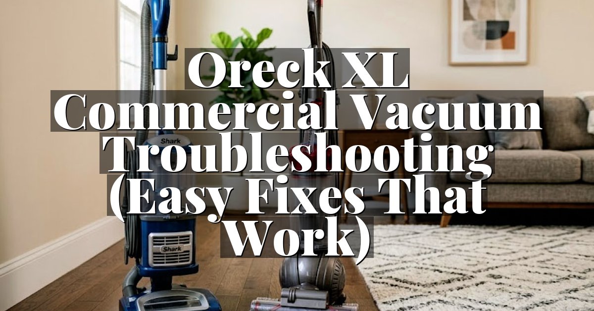 Oreck XL Commercial Vacuum Troubleshooting (Easy Fixes That Work)