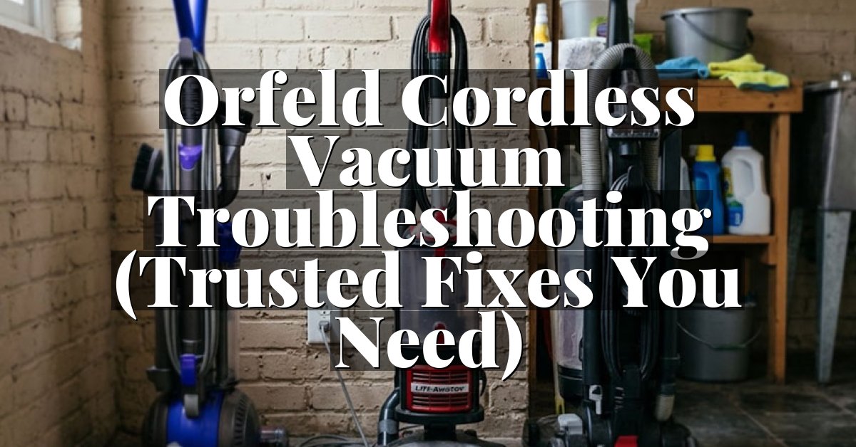Orfeld Cordless Vacuum Troubleshooting (Trusted Fixes You Need)