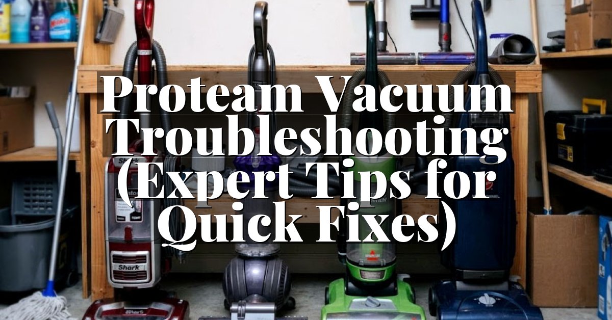 Proteam Vacuum Troubleshooting (Expert Tips for Quick Fixes)