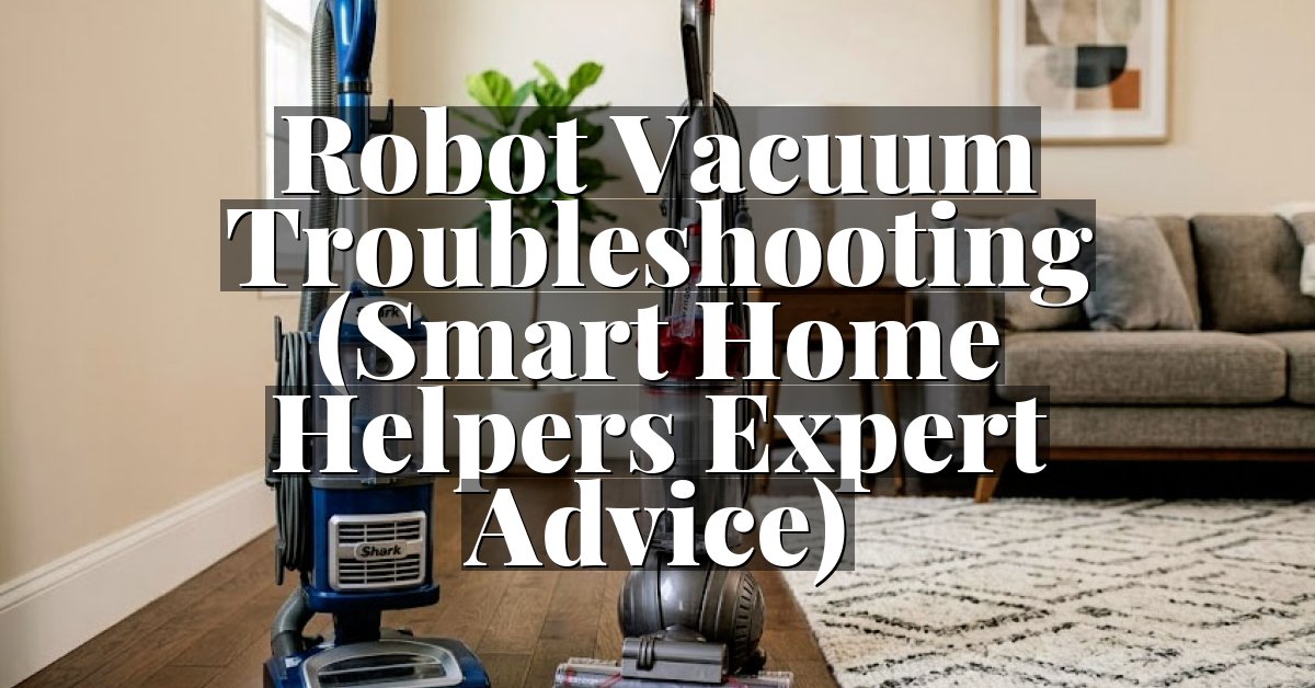 Robot Vacuum Troubleshooting (Smart Home Helpers Expert Advice)